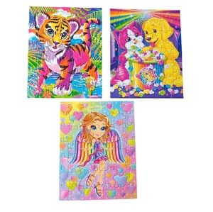 Lisa Frank Rainbow Pink Purple Blue Kids Puzzle Set